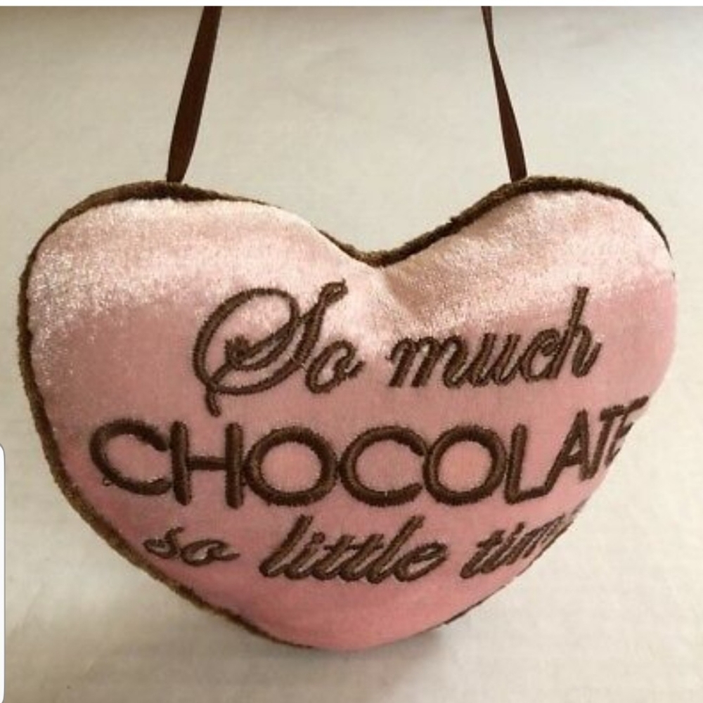 Chocolate Lover Plush Heart